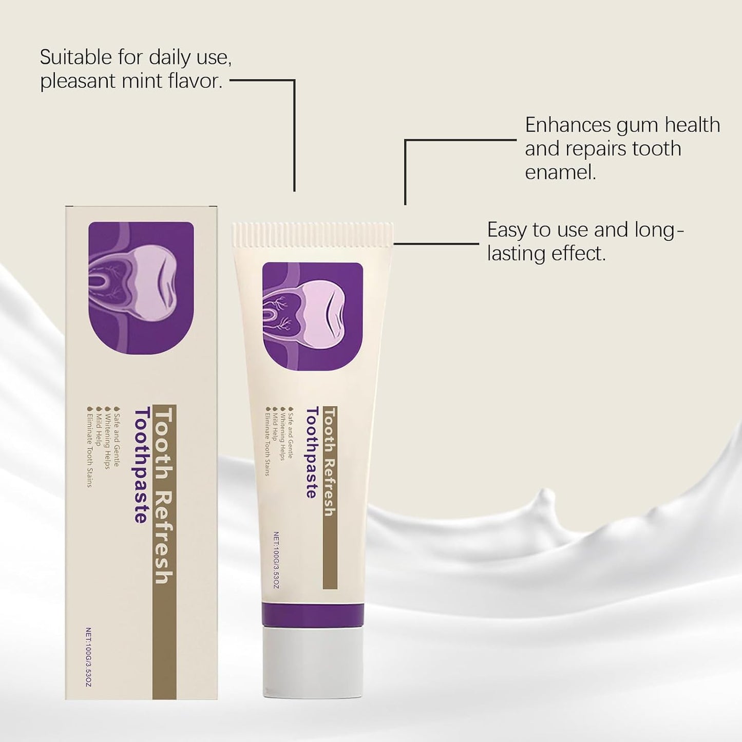 TrueAmorre Nature Fresh Breath Whitening Toothpaste™